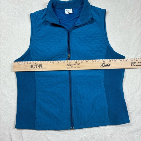 Columbia Vest Women’s Medium Blue Lightweight Fleece Quilted Sportswear Outdoors - Picture 4 of 7